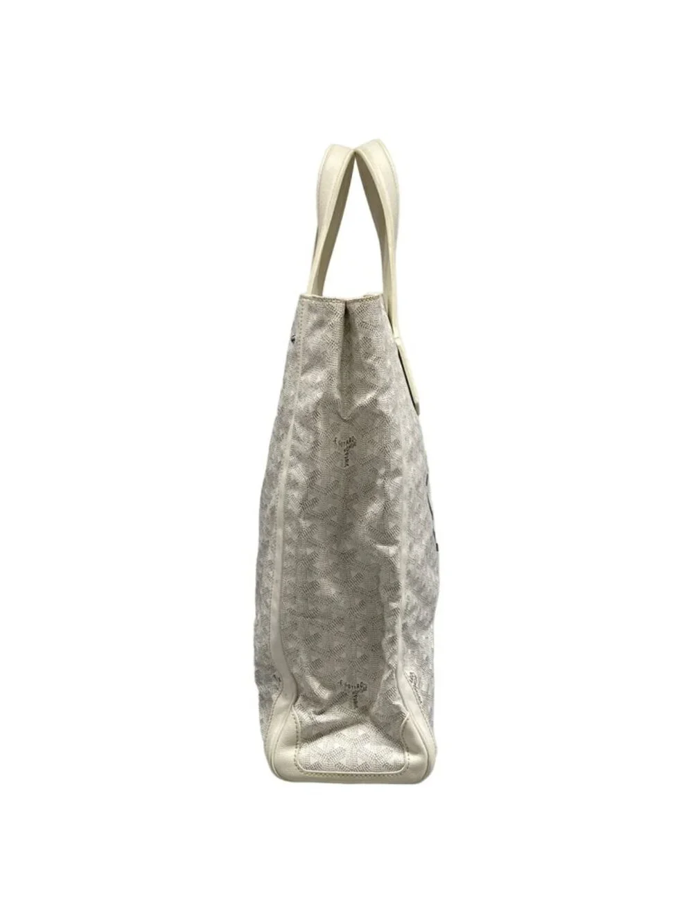 Goyard Tote Sac Voltaire White Smile Paint Leather